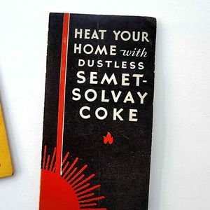 Vintage Original 1940s  SEMET SOLVAY Coke Soda Advertising Sewing Needle Folder